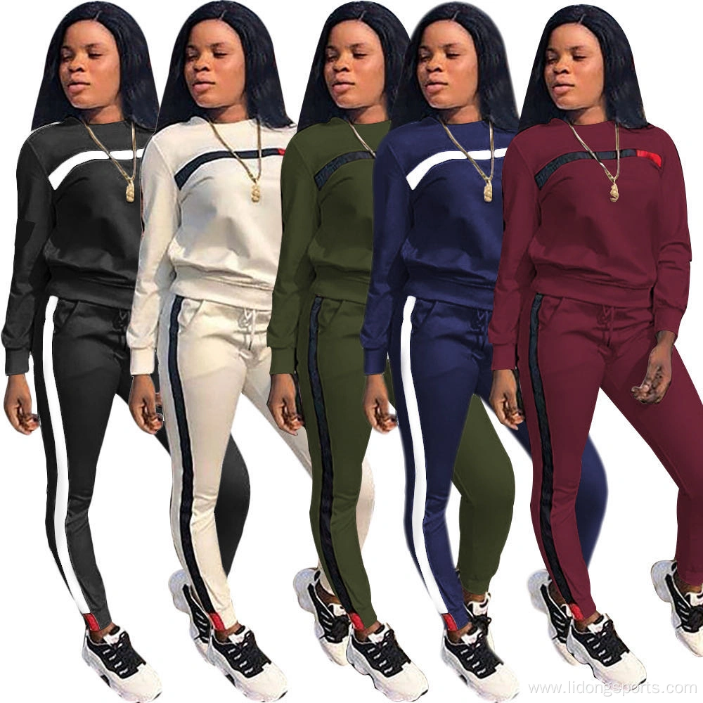 Casual O neck 2 Piece Tracksuit Women Set China Manufacturer